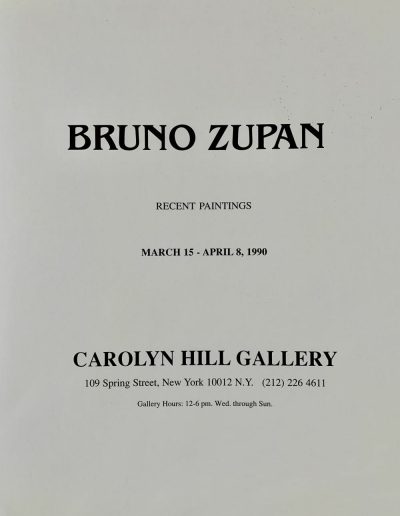 press02 Bruno Zupan Recent Paintings 1990